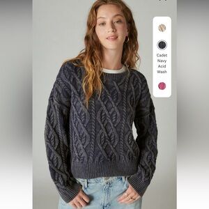 Lucky Brand Cable Pullover Sweater